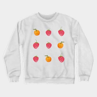 1 orange 2 strawberries Crewneck Sweatshirt